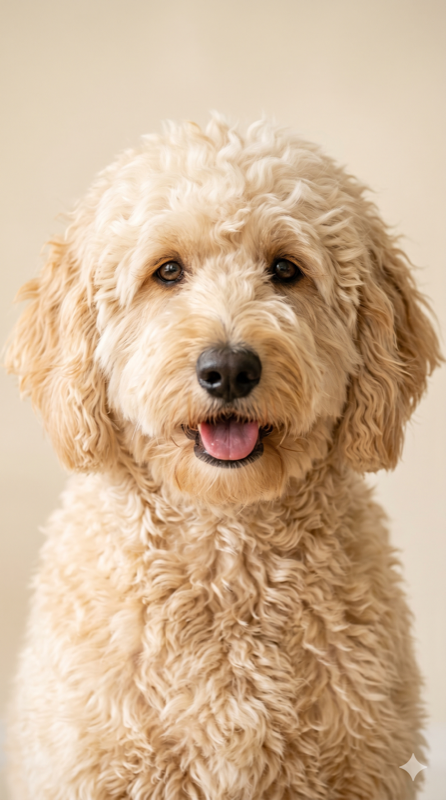 Fluffy wavy coat — Goldendoodle